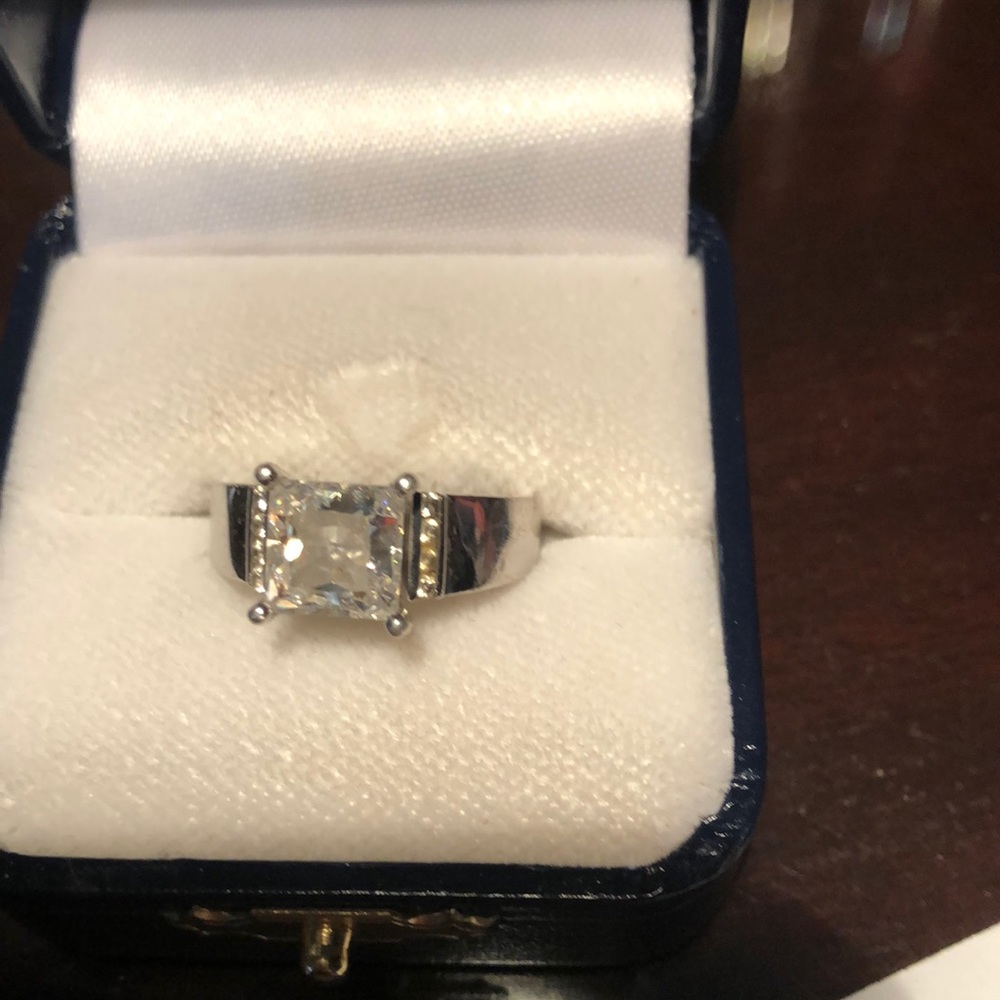 Sterling silver engagement ring